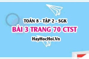 Bài 3 trang 70 Toán 8 Tập 2 Chân trời sáng tạo